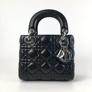 🌹SOLD🌹 Dior Black Quilted Mini Lady Dior Lambskin Handbag